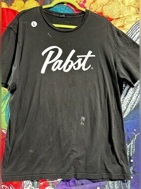 Distressed Pabst Beer T-shirt Size L